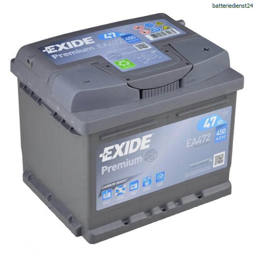 Exide EA755 Premium Carbon Boost 12V 75Ah 630A Autobatterie, Starterbatterie, Boot, Batterien für